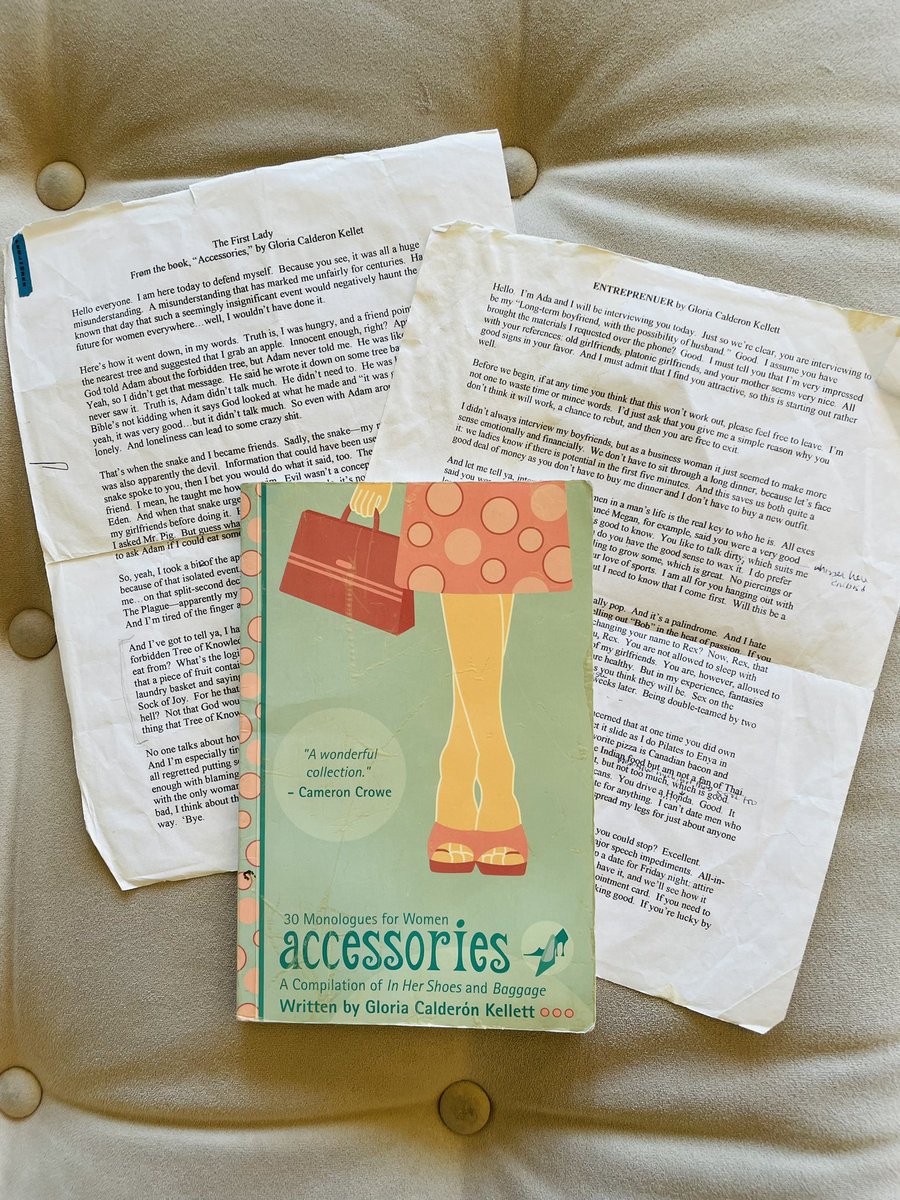 Spring cleaning and just found my first ever monologue book by <a href="/everythingloria/">♥ Gloria Calderón Kellett ♥</a>! I loved these so much! Do people do monologues anymore cuz I want to do these, like immediately. 

<a href="/everythingloria/">♥ Gloria Calderón Kellett ♥</a> “Well, all right, Rex!” I’m deceased. 😆