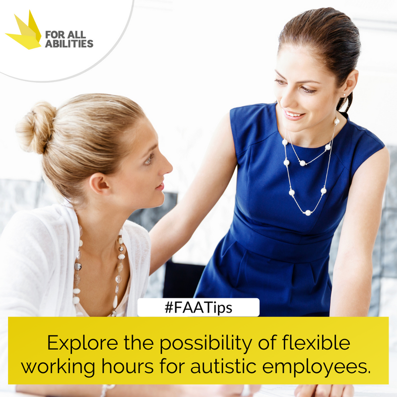 BetsyFurler's tweet photo. ✔️ This can help to reduce anxieties by making it less stressful to travel and parking.
Autistic employees can also choose to avoid large groups of people by starting at a different time. ⏰
#ForAllAbilities #Autism #WorkplaceDisability #EmployeeWithDisability https://t.co/LnNhgehMn2