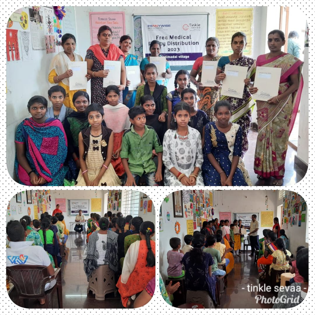Tinklesevaa's tweet photo. On 09.April.2023 

Pennywise solution &amp; Tinkle Sevaa distributed 2lac medical policy ( from star health ) to 25 rural kids and families at Pannimadai village, Coimbatore ( this is 5th consecutive year of renewal )

Thank A Ton to all donors and well-wishers

#medicalinsurance https://t.co/RPJ0cM8Crm