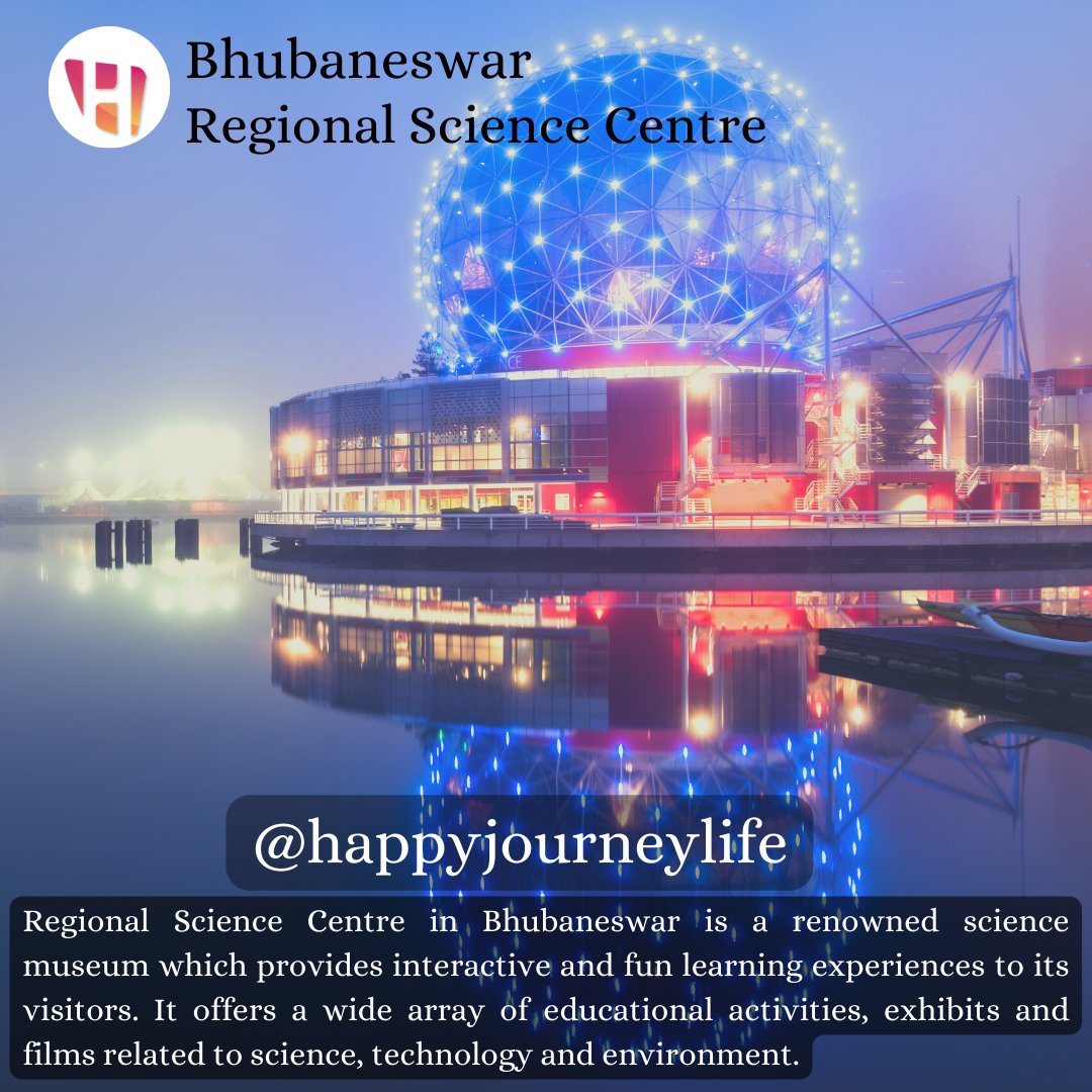 Regional Science Centre, Bhubaneswar is a science centre located in the capital city of Odisha, India. 
#RegionalScienceCentre #Regional #Science #Bhubaneswar #Odisha #India #TemplesOfOdisha #TempleTown #TemplesOfIndia #LandOfTemples  #Cuttack #happyjourneylife #hjlifeservices