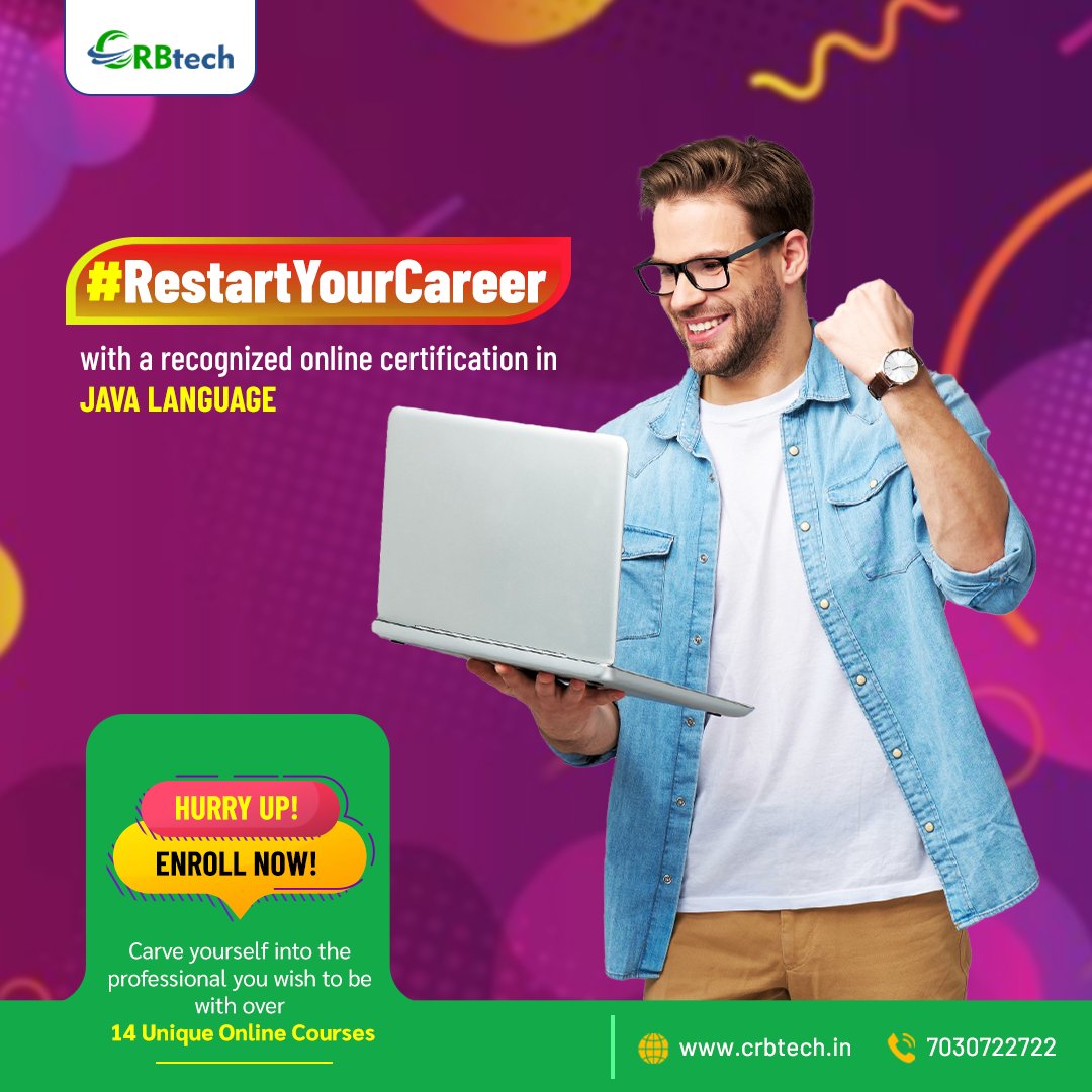CRB_Tech's tweet image. Learn the most in-demand web development programming language of 2023. Become a certified Java Programming language expert from home. Hurry Enroll Today!
For more details call 7030722722 or visit crbtech.in
#JavaCourse #JavaOnlineCourse #BestJavaCourse