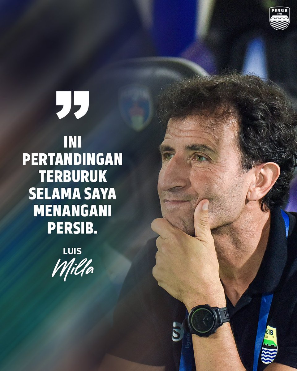 persib's tweet photo. Luis Milla: "Saya belum tahu masalahnya apa karena harus berbicara dengan pemain. Kemarin saat melawan Persis Solo, pemain begitu punya sikap, karakter, daya juang yang sangat bagus buat tim kami, tapi sekarang berubah."

#PERSIB https://t.co/IW9NRrGxKk