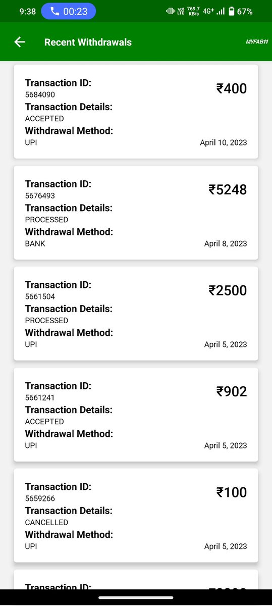 Shivg2810's tweet photo. @CricInformer @IPL @imVkohli @SDhawan25 @ImRo45 I Informer brother, this 902 and 400 withdrawal did not come, that too was instant on 5th date, but till now it has not come and neither has it been canceled. https://t.co/bTmhV1UFJO