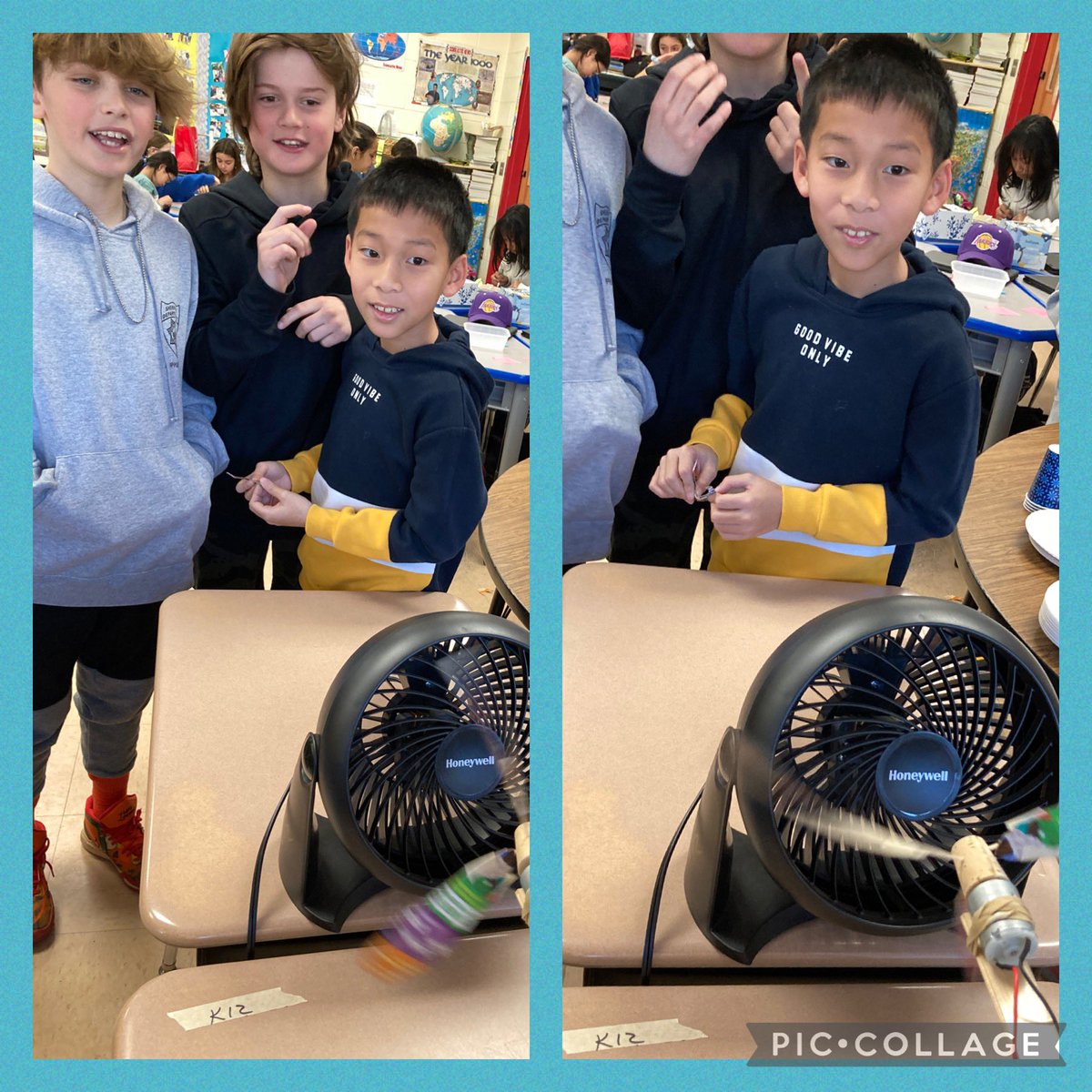 After a virtual trip to a wind farm and learning about wind turbines, we designed blades for a wind turbine and tested to see how much energy we could produce. #STEMtastic