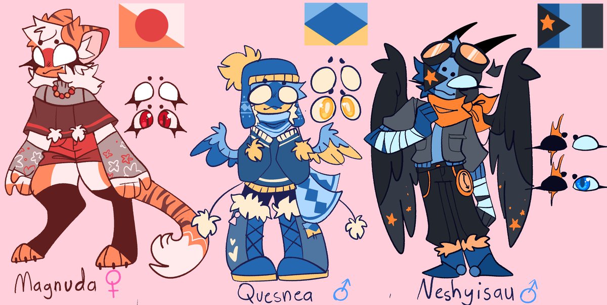 CamWaffle's tweet photo. Uhh I made some countryhumans ocs for the first time :3 I’m really proud of the designs. I’m not very good at naming things so sorry if the names aren’t that good, I tried. #countryhumans #countryhumansocs #art #digitalart https://t.co/QRZjUdvP2E