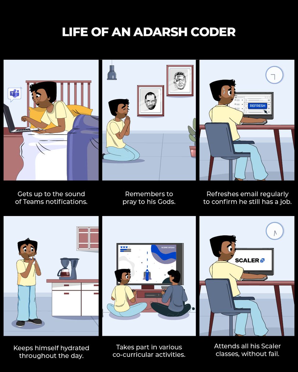 scaler_official's tweet image. Share this with the Adarsh coders around you!

#SCALER #ProgrammingHumour