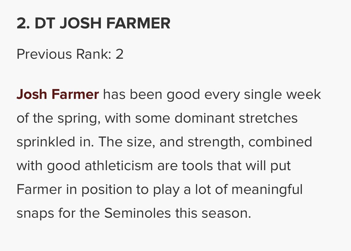 Can’t wait to see @colaboy_j5 this week in Tally. He’s been playing great this spring. @BSonnone has him ranked #2 in the @Noles247 “King of the Spring” power rankings. https://t.co/5a41Tomx3U https://t.co/ZNRyM07PJN