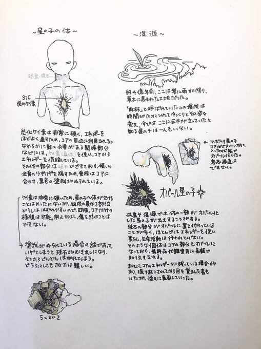 オパール星の子の設定です⭐️
⚠️欠損、誤字、字汚い、科学的根拠あやしい
〜みんなも作ろうキラキラ星の子〜 