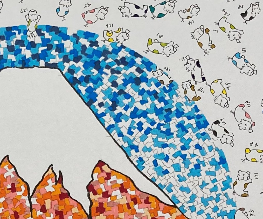 tokyotobari's tweet image. アップにしないと分かりづらいので　#MOUTAN　#富士山　#絵描きさんと繋がりたい　#イラスト　 #みんなで楽しむTwitter展覧会