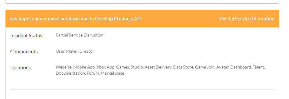 RBXTopNews_'s tweet photo. Roblox Servers are currently experiencing data loss and problems with the API and they are working on fixing it right now! #roblox #robloxdev #robloxnews #robloxdataloss #robloxdisruption #robloxdata #robloxugc #robloxserver #robloxproblems #robloxdown https://t.co/LUzhmYnHWq