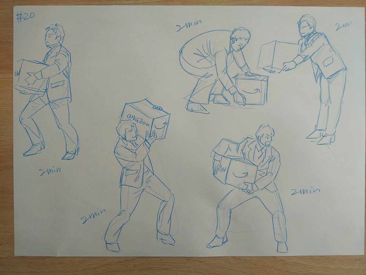 #さとまこクロッキー
#今日のクロッキー

＃19&amp;20
19、急に違うタイプの回でびっくり。ぼんやりした印象を30秒でとらえる。最初のほうは線までぼんやり描いてしまった😅
20はよく描けたかも。 https://t.co/EbBXN273cJ