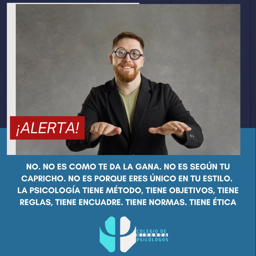 ColPsiMiranda's tweet photo. "La psicología no es solo una disciplina, es un compromiso con el bienestar de nuestros pacientes. Con método y ética, ayudamos a transformar vidas." #psicología #método #ética #bienestar #compromiso https://t.co/hVS9c0CWy4