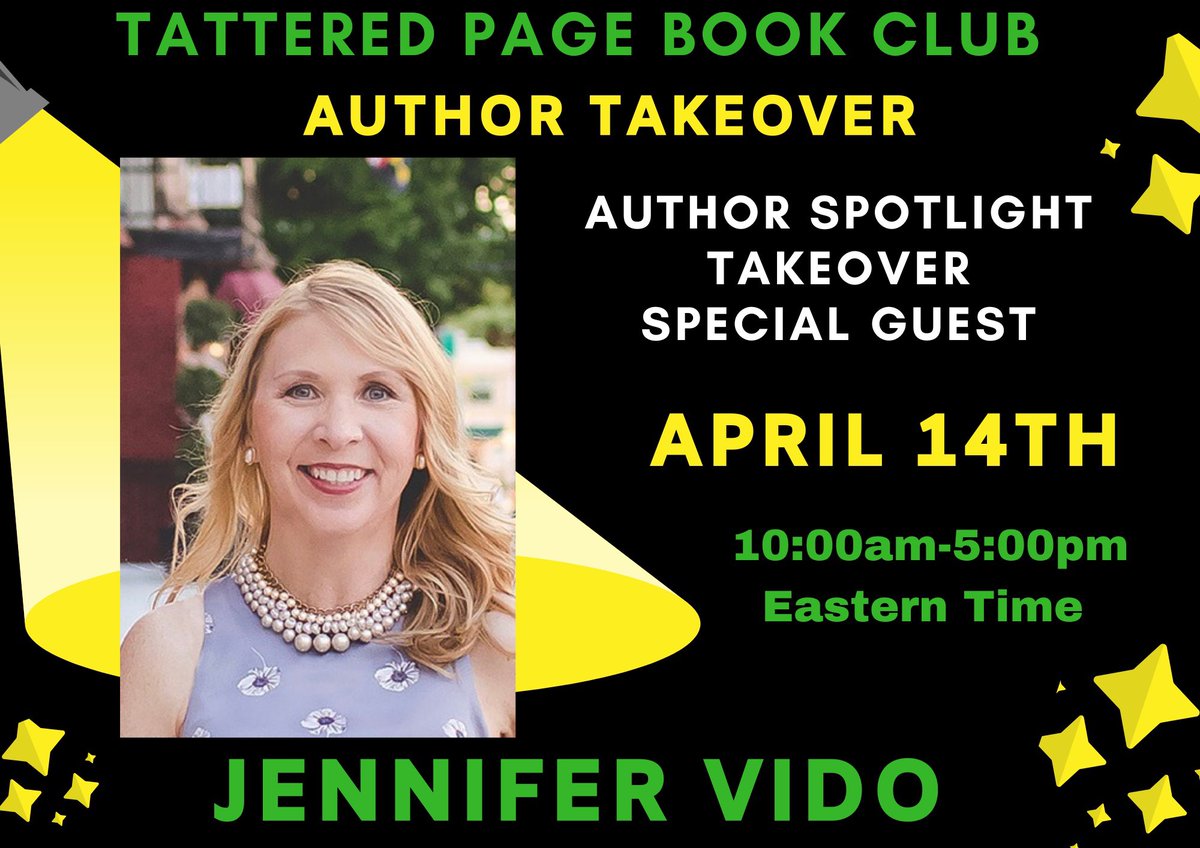 JenniferVido's tweet photo. Stop by Facebook on Friday for my author takeover on Tattered Page Book Club. #takeover #author #book #bookclub https://t.co/BviIRKubtF