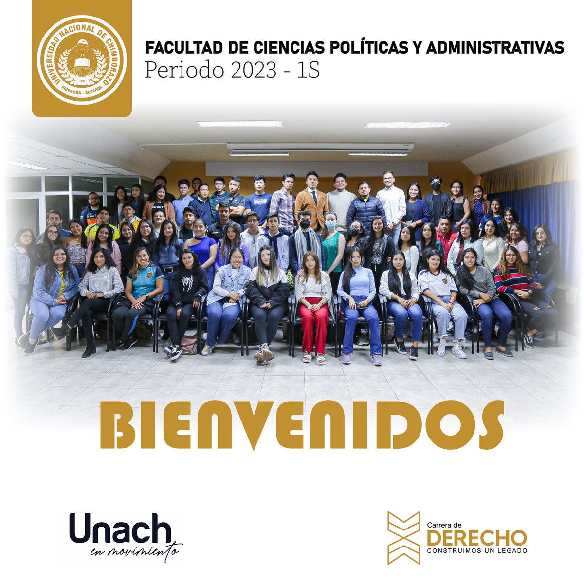_derecho_unach's tweet photo. Los mejores deseos para los estudiantes de nuestra Carrera de Derecho, quienes en este nuevo semestre avanzan hacia sus metas en el sendero de conocimiento Jurídico.

Bienvenidos sean a este nuevo periodo 2023-1s. 

#ConstruimosUnLegado #SomosDerecho #SomosUnach https://t.co/XD4o7zfy62