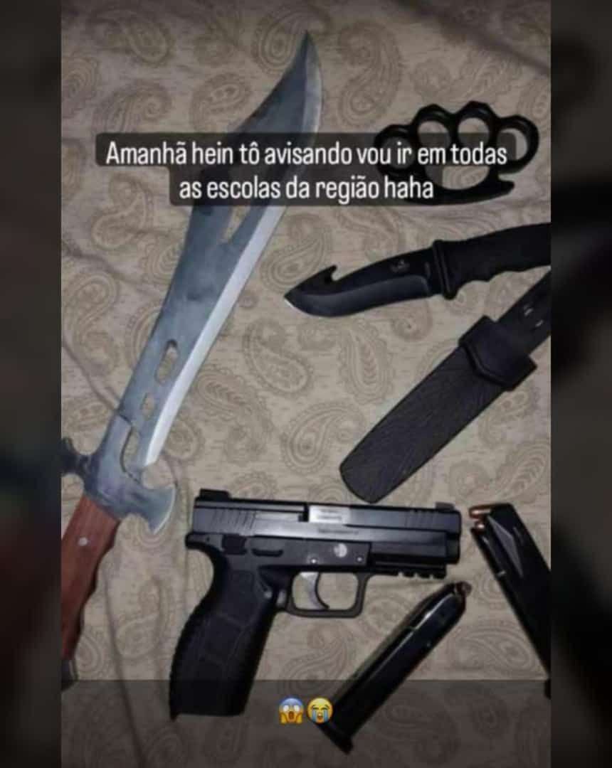 AnaSpiacci's tweet photo. Mais um psicopata prometendo fazer um massacre numa escola em São Gonçalo, Rio de Janeiro.

#massacre #ataquecreche #RiodeJaneiro #Creche #PoliciaNacional #Agora https://t.co/LoyGQHB81r