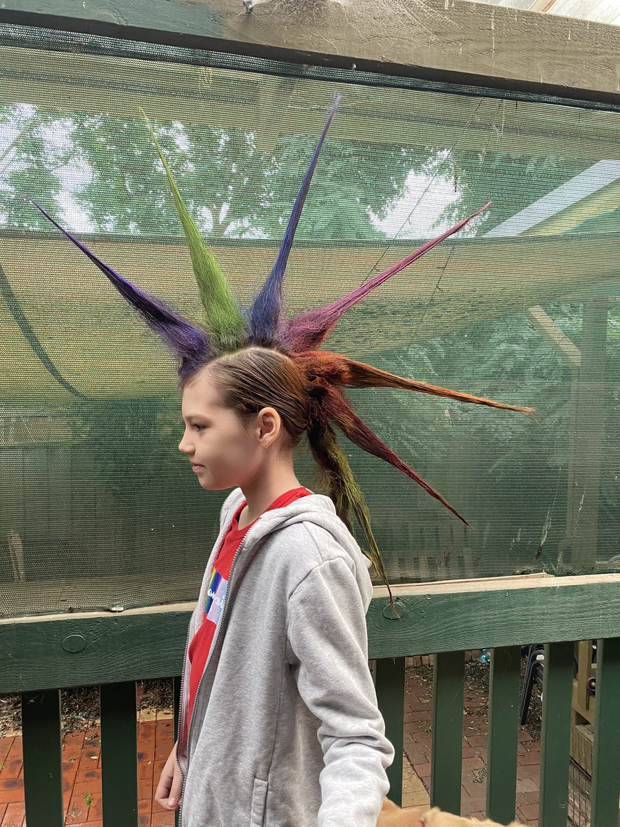 @NSWSwifts @KidsCancerProj Can’t make it today but here’s my kids crazy hair,he’s been growing it for 3 years to donate to kids with cancer :)