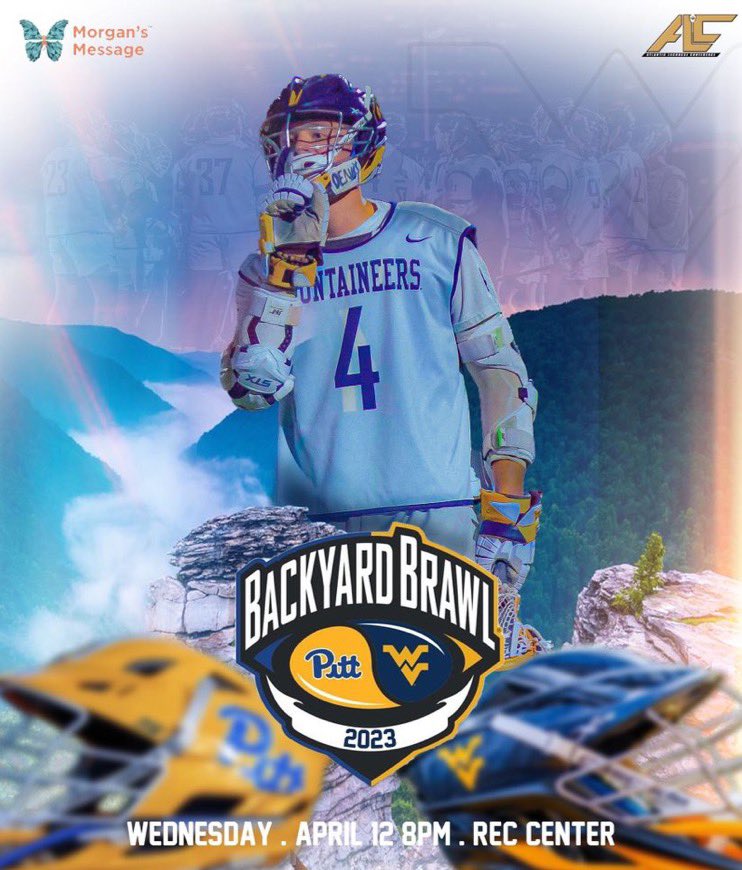 2023 Backyard Brawl
Wednesday Night 8 pm
Rec Center Turf

#letsgo #lacrosse #collegelacrosse #lax #wvu #westvirginiauniversity #hailwv #westvirginia #backyardbrawl 
💻 @CadenGrinnell