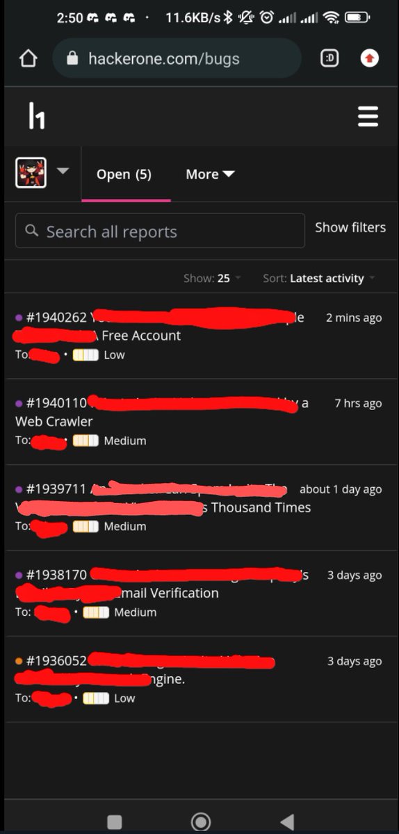 Not A Bad Week For A Starter 🔥🔥👋👋
Also I got a duplicate and it wasn't a good feeling 🤣
#BugBounty #togetherwehitharder