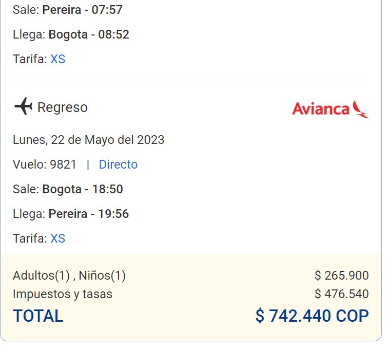 Alejaconcor's tweet photo. Increíble que las tasas e impuestos sean el doble del valor del tiquete señores @Avianca @AviancaEscucha  @AerocivilCol esto es el colmo de la usura. https://t.co/0yZwTrL0zO