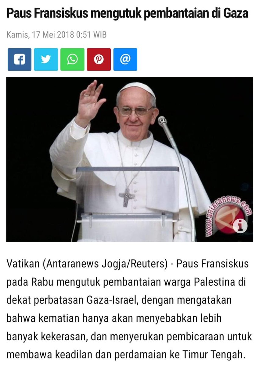 hennydya_l's tweet photo. Humanity above all
.
.
Paus mengutuk serangan di Gaza
Kekerasan akan menimbulkan kekerasan baru lebih baik duduk bicara dan perdamaian untuk kemanusiaan .
Hanya Untuk yang Paham dan Memahami.
#Istandforhumanity
#israel
#palrstine
#peacewithin https://t.co/1UxU7tD47L