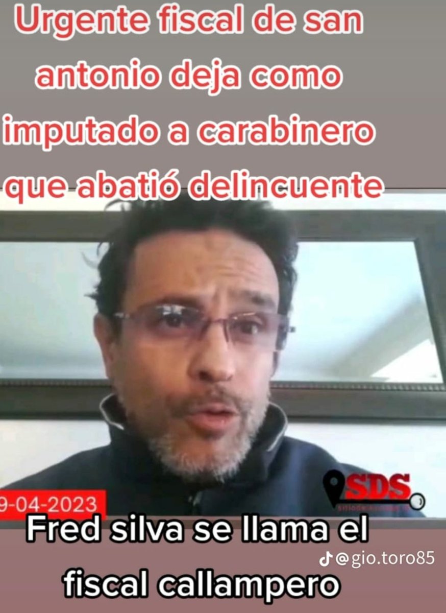 Este es el Fiscal comunistoide qué dejo como imputado...!!! Al carabinero qué mató al delincuente qué atropello a su compañero carabinero mientras realizaban fiscalización a vehiculos. Otra mierda más de fiscales corruptos!!