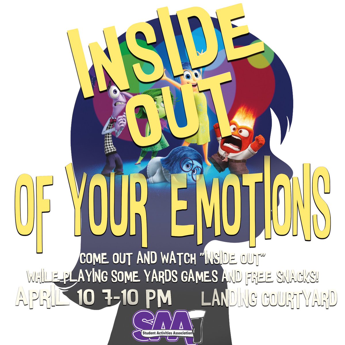 What’s up jacks! Our “Inside Out of Your Emotions” event has been reshuffled for tomorrow from 7-10 PM in the same location! 

See you all there! #SAA_1923 #SFASAA
