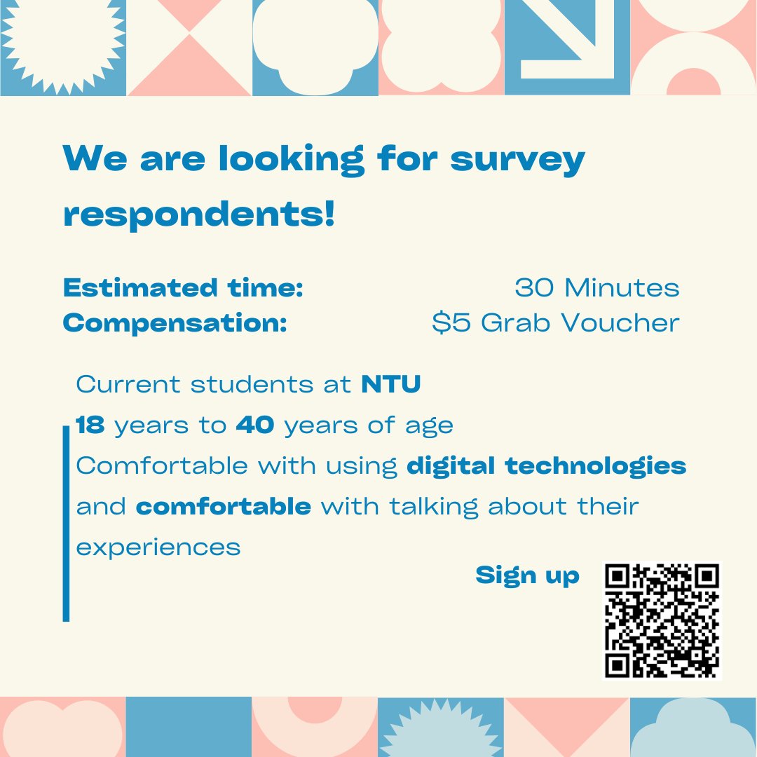 casmidaproject's tweet photo. Are you an #NTU student with thoughts about #TFSV #CampusSexualViolence and #SexualLiteracy in Singapore? 

Share them with us in our online surveys!  
#NTU students: https://t.co/QcBBkZ563u
💰$5 Grab voucher upon completion https://t.co/RwYzy4wtjY