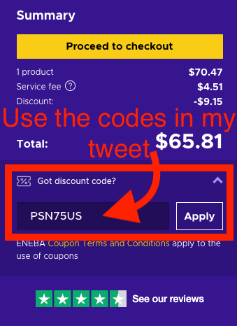 mattswider's tweet photo. 🚨Yes, if you're asking me for that Gift Card discount, try these by tonight:
🟦$65 for $75 PlayStation GiftCard (expires tonight!)
Discount Code: PSN75US
https://t.co/MLV0wht5Rj

🍎$42 for $50 Apple GiftCard
Code: iTunes50
https://t.co/0zhM0MftM5

➕PS+ $48
Code: PlusUS
https://t.co/zlXhJvAaln

🟩$84 for $100 Xbox GiftCard
Code: XBX100
https://t.co/UcUV23QBdX

🟩$24 for Game Pass Ult
Code: XGPUUS
https://t.co/Fe0SUzVUA1

More deals:
🌟Walmart https://t.co/WmogvleTU5
🏷️BestBuy https://t.co/v9ZLRCzjvF
🛑GameStop https://t.co/RDMwNnIoy9
🟦Samsung https://t.co/jdGhOGiTSs
📦Amazon https://t.co/x2wGOz5aOU