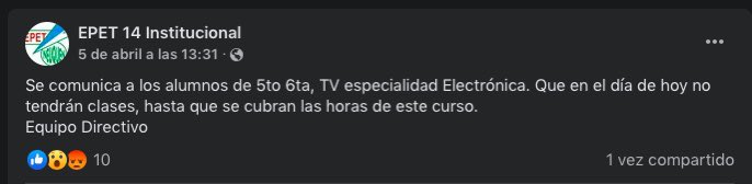 CaroRambeaud's tweet photo. El #16A me toca votar en la #EPET14, escuela técnica del centro de la ciudad que no tuvo un solo día de clases en marzo/23. Triste e injustificable. 
El #16A voto #Educación. Voto un #Cambio de verdad.
Voto @CerviPablo gobernador.
#Lista675 #JxC #Neuquén 
https://t.co/Av6jKA8UYT https://t.co/y6sWF6HUKP