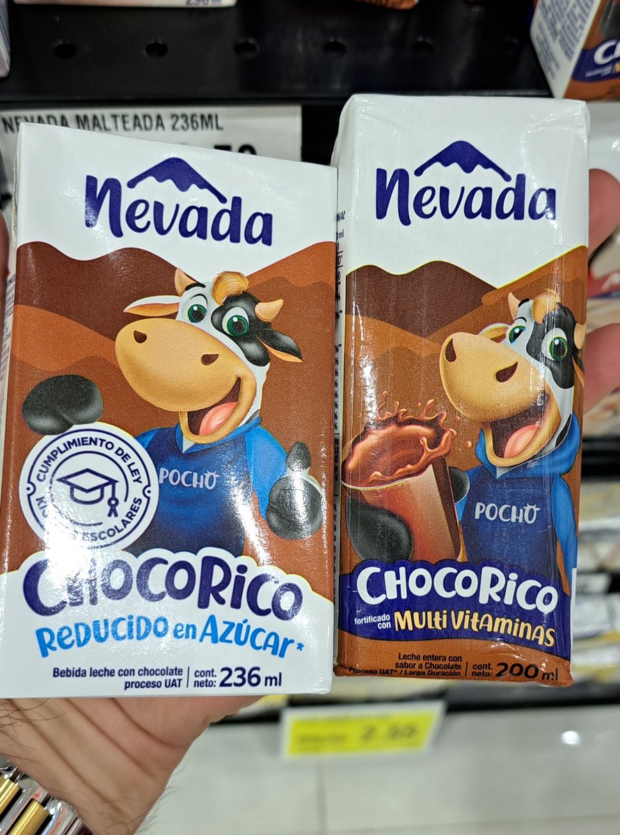 R_RuizDiaz's tweet photo. Leche Nevada reduce tamaño de su envase de Choco rico en 36ml, pero se mantiene el mismo precio que la de 236ml, con azúcar y sin azúcar. El consumidor como siempre pagando los aumentos de materia prima. @AcodecoPma siempre dirá libre oferta y demanda. https://t.co/AdUhnpAv9n