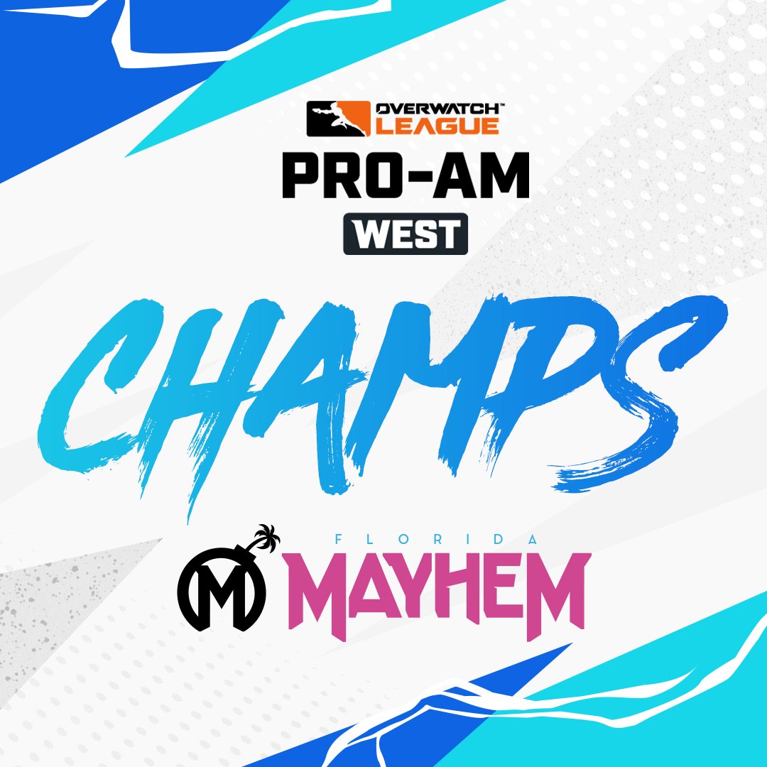 Overwatch Esports (@ow_esports) on Twitter photo LIGHT 'EM UP ๐ฃ๐ด
The <a href="/FLMayhem/">Florida Mayhem</a> are your undefeated Pro-AM champions!
#BringTheMayhem | #OWL2023 LIGHT 'EM UP ๐ฃ๐ด
The <a href="/FLMayhem/">Florida Mayhem</a> are your undefeated Pro-AM champions!
#BringTheMayhem | #OWL2023