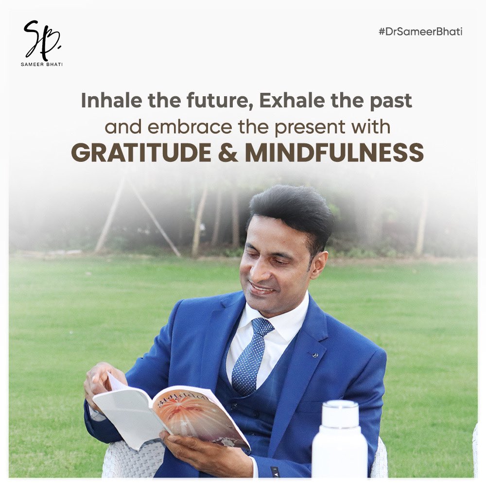 DrSameerBhati's tweet photo. Embrace the present, treasure each moment 🌅🧘♀️ #Gratitude #Mindfulness
#ThankfulThoughts #MindfulMagic #PresentMomentPower #GratefulVibes #MindfulMastery #DailyGratitude #AwarenessAndAppreciation https://t.co/1RHyrFALQ6