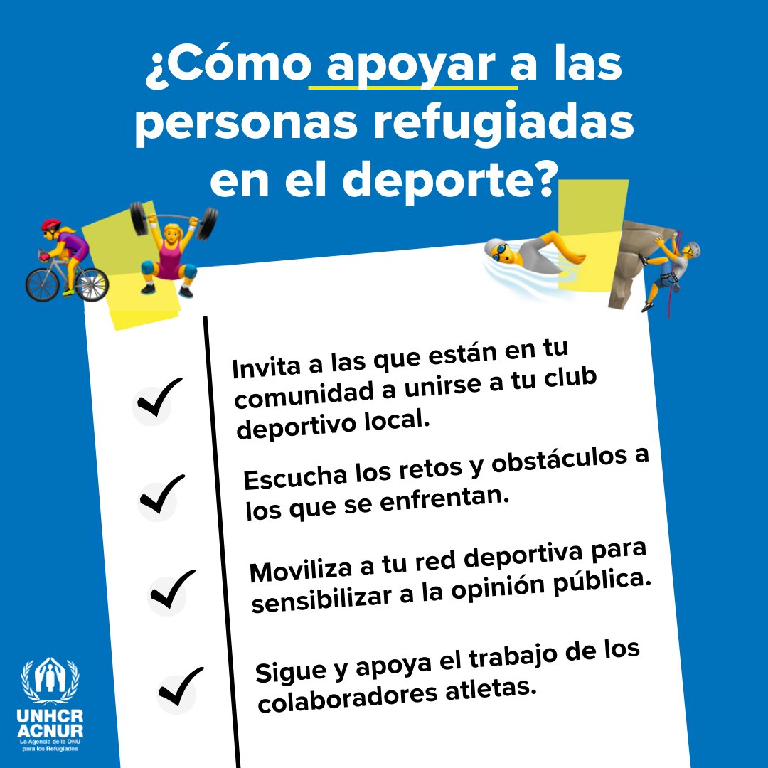 🤔 ¿Quieres apoyar a las personas refugiadas y no sabes cómo?

👇 Si practicas deporte, estos consejos son para ti.