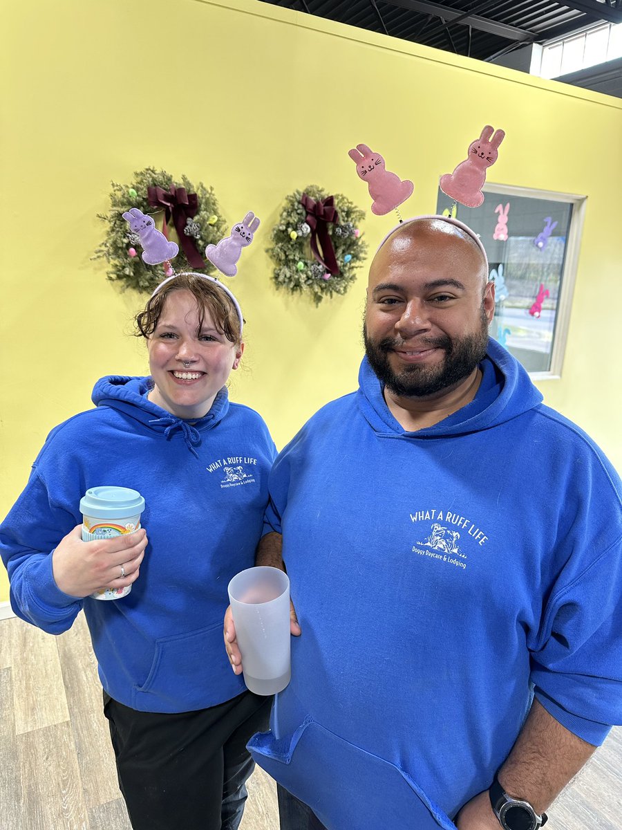 WhataRuffLife's tweet photo. From our Ruff family to yours we’d like to wish you all a Happy Easter 🐣🥚Our hard working employees had a wonderful time taking care of all the pups today! 🐶 We hope everyone had a great day 🐾

#dog #doggo #doggy #pup #ruff #life #dogs #pupper #happy #animal https://t.co/Fpbfg55BEK