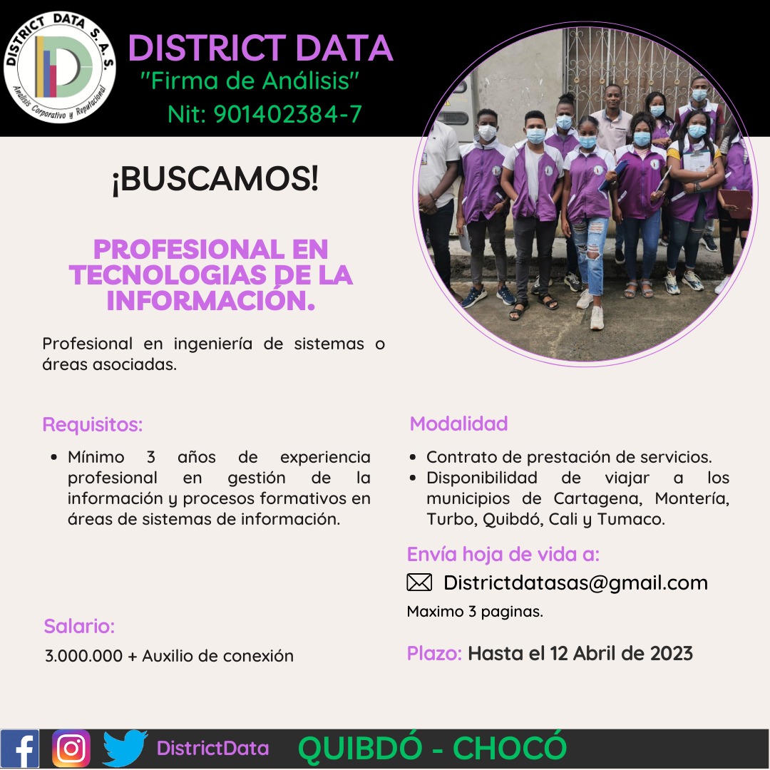 district_data's tweet photo. Profesional en Tecnologías de la Información. https://t.co/jPCGTjxlRl