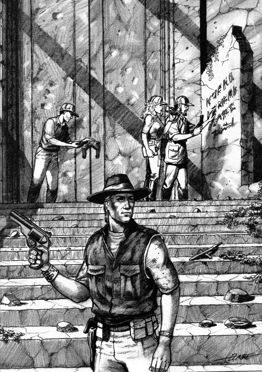 From: Marc Miller's Traveller (core rule book). 
Artist: Larry Elmore.