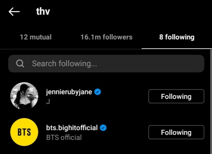 taenniefacts's tweet photo. 😎 Just a "Reminder" for the Denials. BTS Kim Taehyung Followed Jennie on his Instagram! She's the 1st woman he ever followed!
#TAENNIE #JENNIE #BTSV https://t.co/1dtMYPJCbX