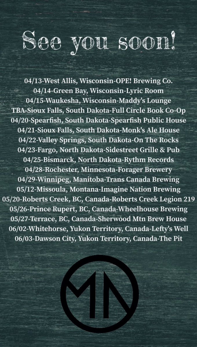 Less than a week until we head out for tour!!
.
.
Check out all of our current dates!
.
.
For more MN—>linktr.ee/modern_natives
.
.
.
.
#newtour #usa #canada #diyband #excited #indiemusic #livemusic #musicians #musictour #modernnatives #tourlife #tour #live #ontheroad #newshows
