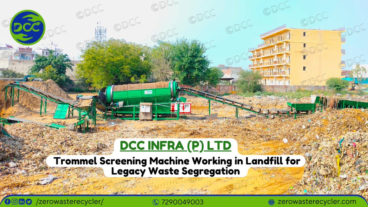 dcczerowaste's tweet photo. DCC INFRA (P) LTD.
Trommel Screen Plant Working in Landfill for Legacy Waste and Fresh Waste Segregation.

https://t.co/GfhB6dTviS

#TrommelScreen #WasteSegregation #MaterialSeparation #RecyclingMachine #CompostingMachine #GreenTechnology #CircularEconomy #ResourceRecovery #dcc https://t.co/mZYJrDbGnk