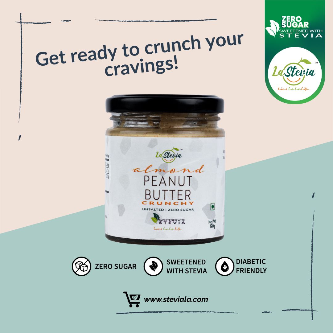 Crunch your cravings with #LaStevia's Almond Peanut Butter Crunchy - loaded with almonds, and peanuts, & sweetened with #zerosugar, #zerocalorie natural #steviasweetener.

Perfect for spreading, adding to smoothies, or enjoying by the spoonful!

🛒 steviala.com/shop
