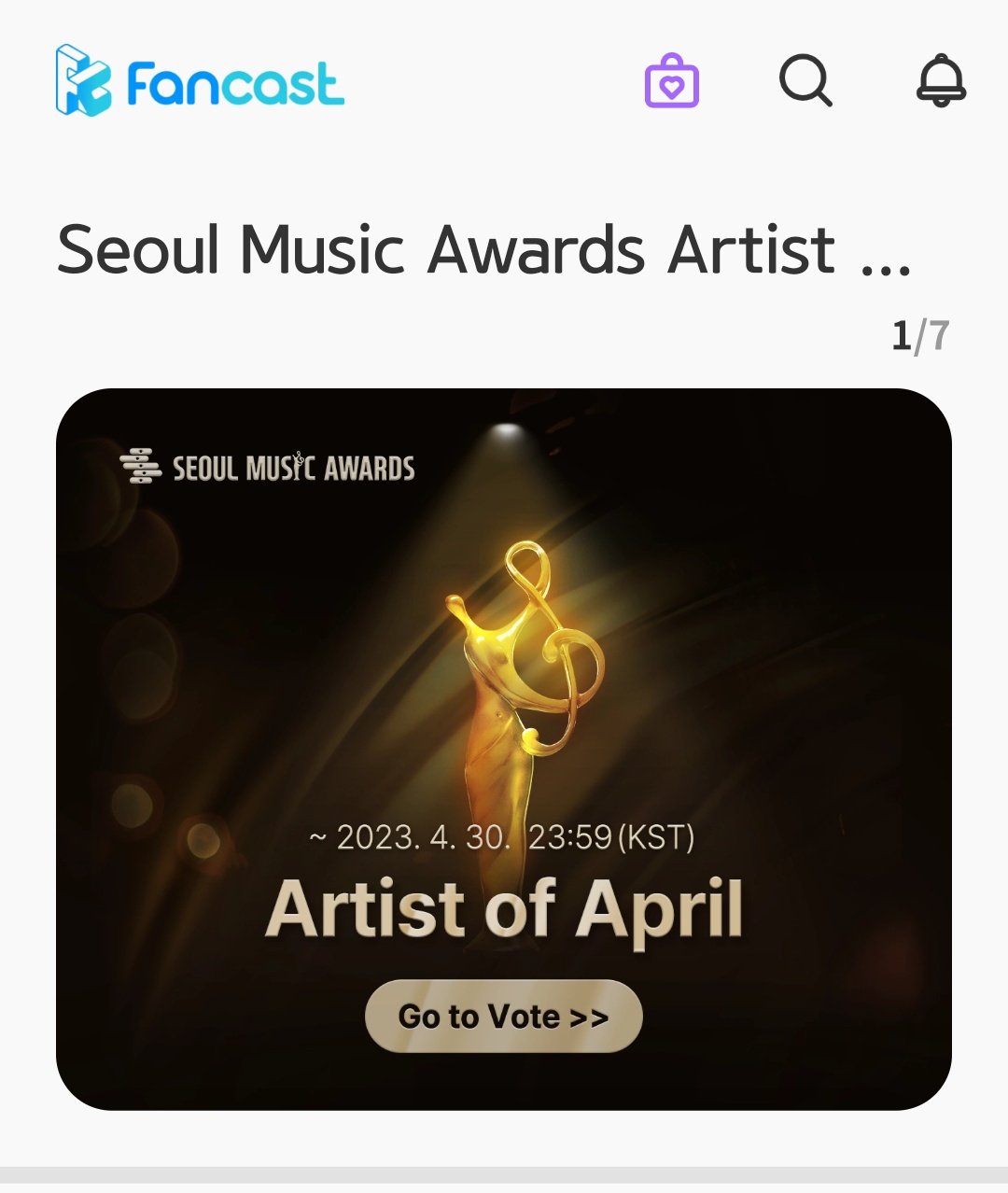 KTH Voting Team on Twitter "📢 Seoul Music Award Fan Choice of the