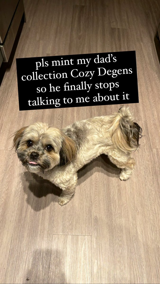 Peach’s message of the day 🐶

Link below to mint your Cozy Degen today

Do it for Peach