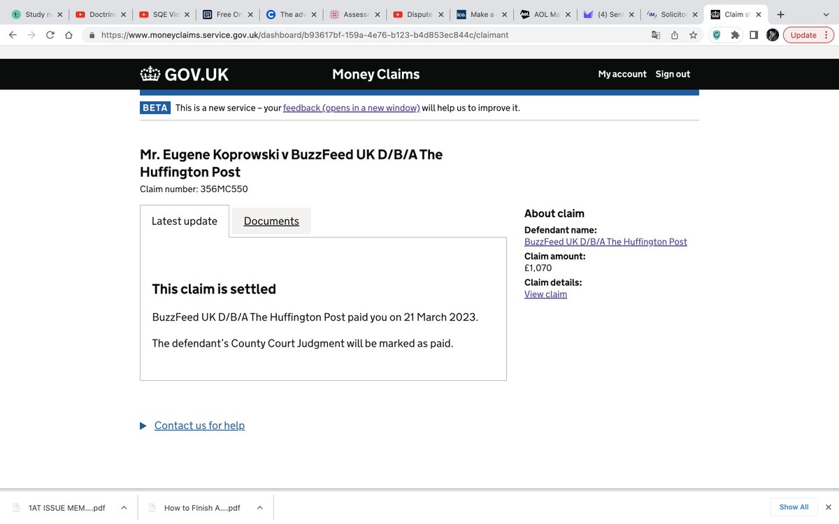 gene_koprowski's tweet photo. Excellent news. The Court has entered a judgment against BuzzFeed D/B/A The Huffington Post in the harassment case I filed against them in the U.I. https://t.co/t9cAlLpolJ