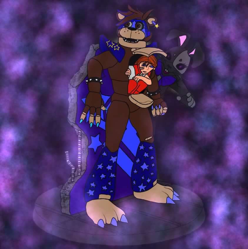 dripbutton13's tweet image. I was actually planning on doing a drawing like this, but some amazing artist on Instagram.

Such an amazing fan art.  

Art drawn by  fox_indyshione  on Instagram
#GlamRockGregory #GlamRock #SecurityBridge #Fanart