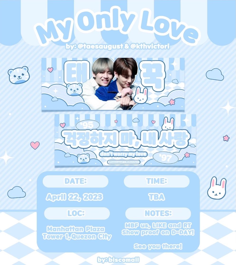 taesaugust's tweet photo. ˗ˏˋ ♡ my only love: taekook 🐻🐰 ୨୧

taekook fan support for @veautifultimes cse! 

when ⦂ april 22, 2023
🤍 ⦂ limited stocks only! 

✦ to claim: like and rt this post, mbf me &amp; @kthvictori 🦢

— more details on the pic👇🏼see you, taekookers!

⌗ bts taehyung jungkook cse v jk https://t.co/MmZDaeuFti