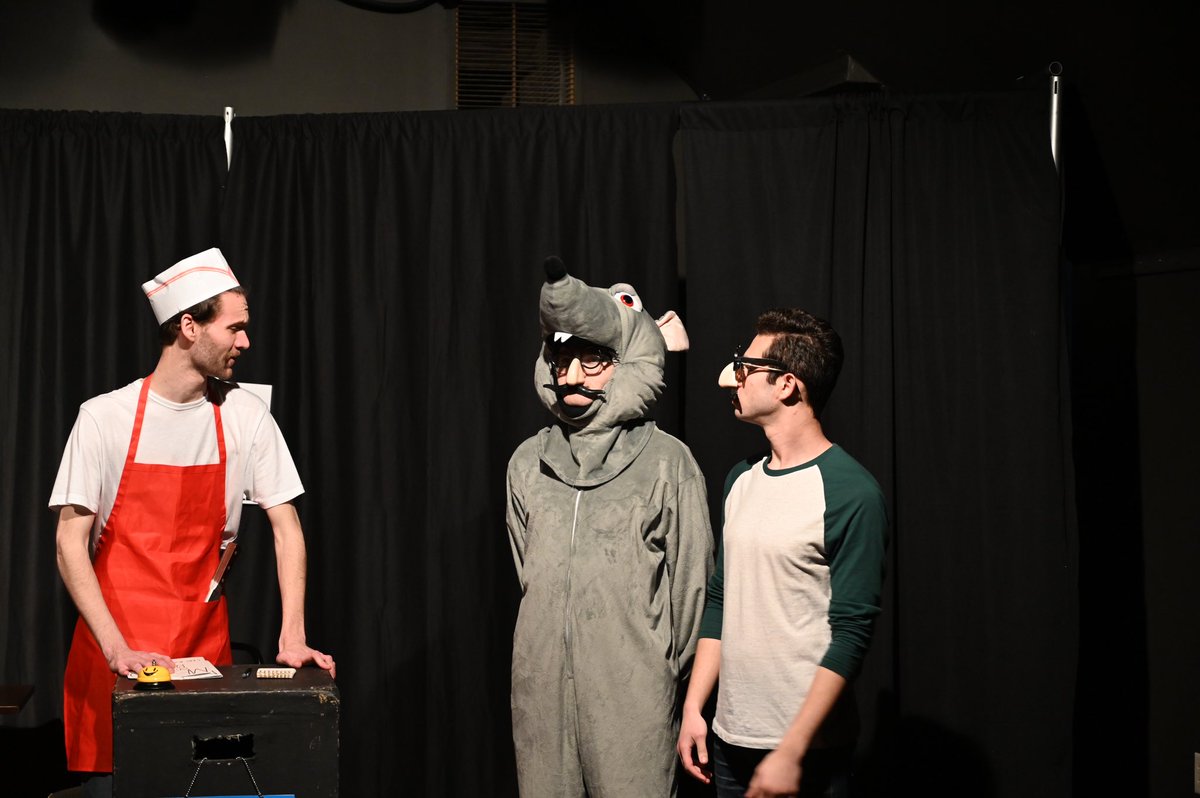 JackHemhauser's tweet photo. The Tale of Man and Rat
directed by Kelly McGarrey 
 music by Johnny Peacock
 book and lyrics by Jack Hemhauser and Johnny Peacock

April 6-8th 2023 https://t.co/M4iS556gXd