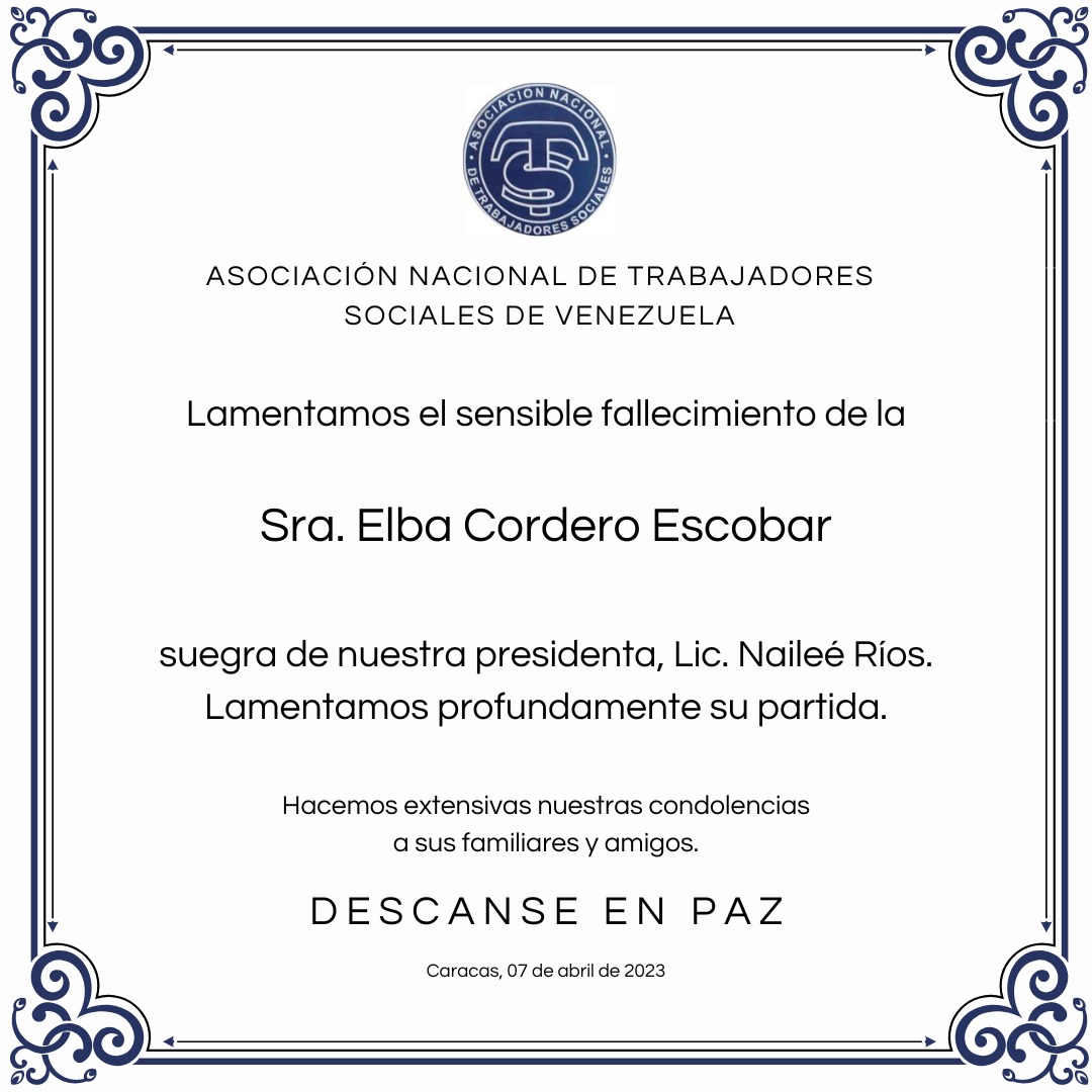 antsvzla's tweet photo. Nuestras condolencias https://t.co/gkK6Mzl9oE