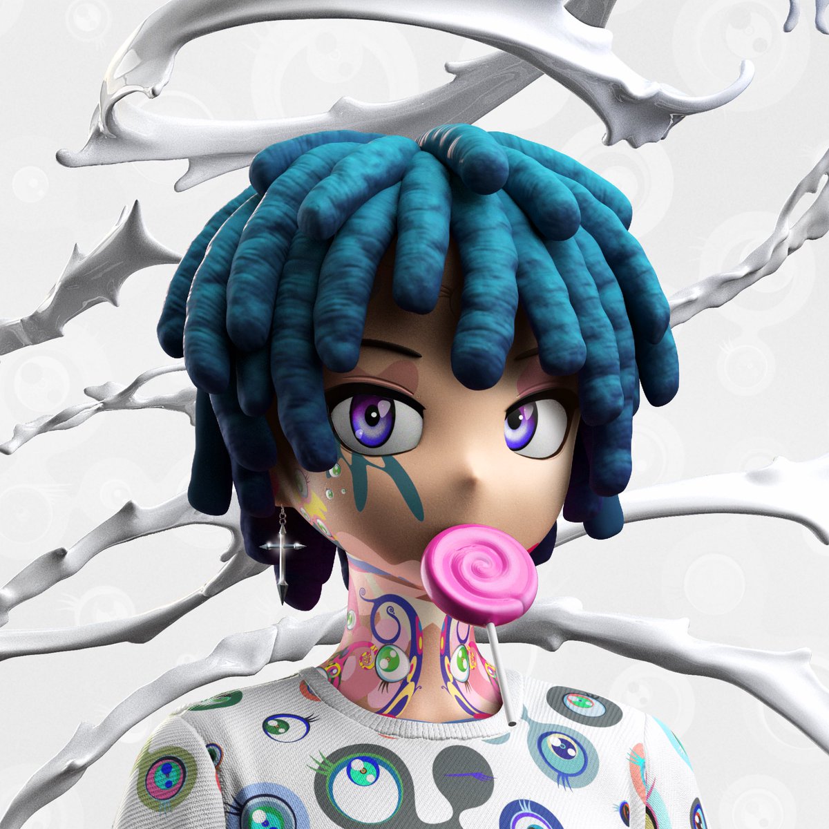 CROM_MAGAZINE's tweet image. NEW COVER 🧬 CLONE X 🧬 Takashi Murakami 
X #RTFKT @nike 
☁️👾 @RTFKT &amp;amp;  @takashipom 🌸☁️🈂️
 #CROM ISSUE 0020

next-gen Avatars 👾🖲️🖱️

CLONEX BY: 
@RTFKT &amp;amp; 
@TAKASHIPOM 

Thanks @1globalgallery ☁️👾