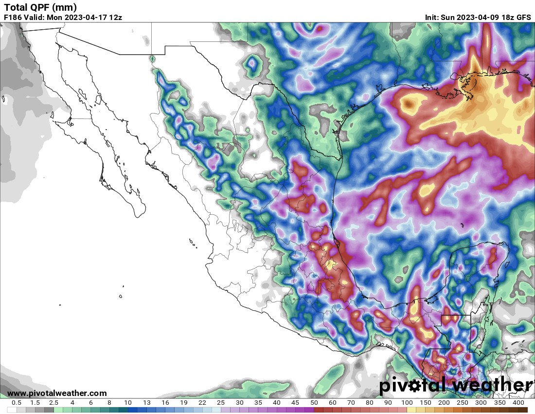InfoMeteoro's tweet image. ❇️Previsión semanal 10-16/abril

⛈️Lun-mié: fuertes lluvias/tormentas y descenso térmico noreste, centro, oriente, sureste, Chih y Dgo #FrenteFrío48
🥵Jue-sáb calor generalizado 25-45 °C; lluvias aisladas 
⚠️Dom: posible nuevo #FrenteFrío49 intensas lluvias y viento

PENDIENTES‼️