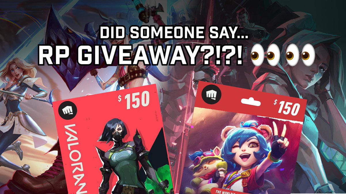 Valorantgivea's tweet photo. We're giving away $150 in RP to one lucky winner! 

Whether you play VALORANT or League of Legends, we got you covered 🤝

TO ENTER:
♻️Re-tweet ,❤️ , pinned post on @iwokeuponmars_ 🍀🍀
✅Follow @iwokeuponmars_ 
👥Tag 2 friends

Giveaway ends on Friday, April 21st. 
GOOD LUCK 🔥 https://t.co/ietsmLTysv